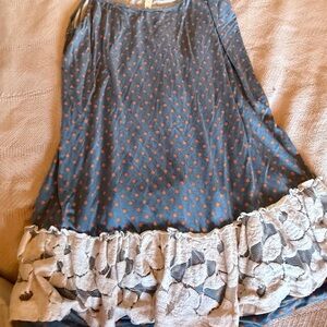 Matilda Jane Blue and Orange A-Line Skirt